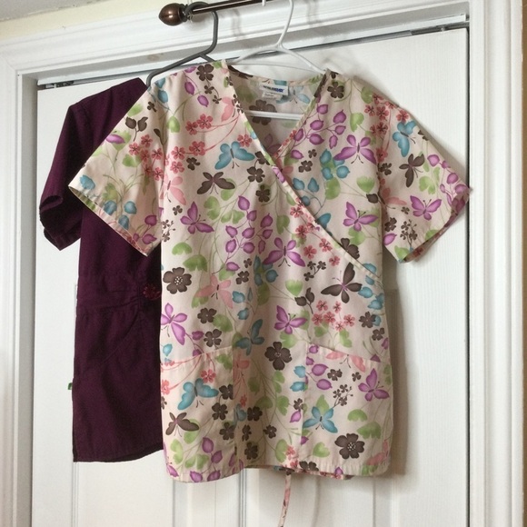 2pair colourful scrubs tops small - Picture 3 of 10